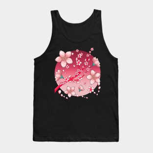 Japanese Sakura Pink Flower Blossom Japan Cherry Blossom Tank Top